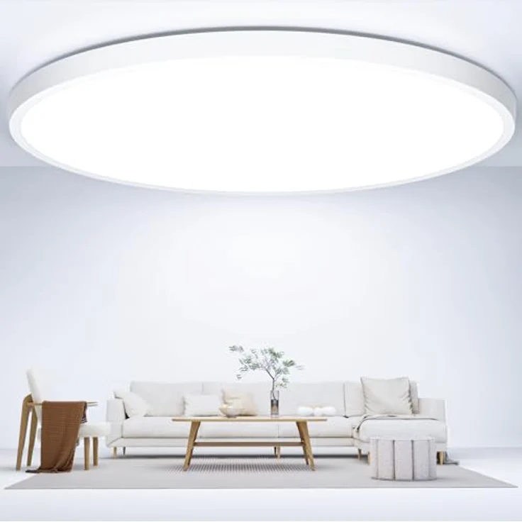 Deckenlampe Led Deckenleuchte Flach Rund - Ø40CM 36W 3600LM Modern 6500K Kaltweiß Küchenlampe Badlampe Led Deckenlampe Wohnzimmer Lampe Decke für Küche Schlafzimmer Badezimmer Kinderzimmer Utra Dünn – Bild 2