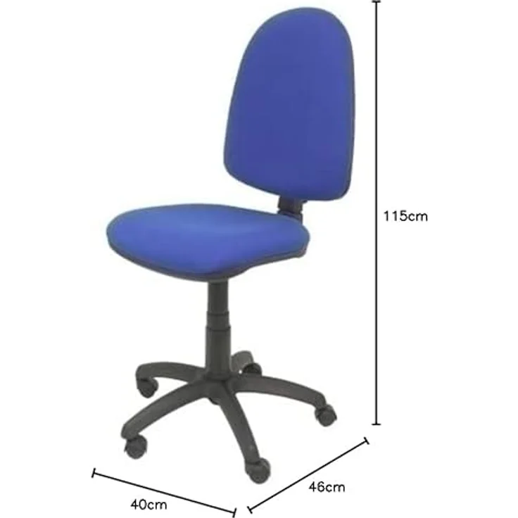 Piqueras y Crespo 04CP Ergonomischer Bürostuhl, Sitz und Rückenlehne mit Bali-Stoff bezogen, Blau – Bild 3
