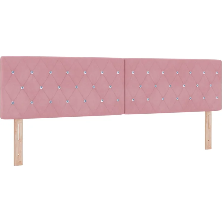 vidaXL LED-Speicherbett mit Matratze Rosa 180x200 cm Samt 3459209 – Bild 5