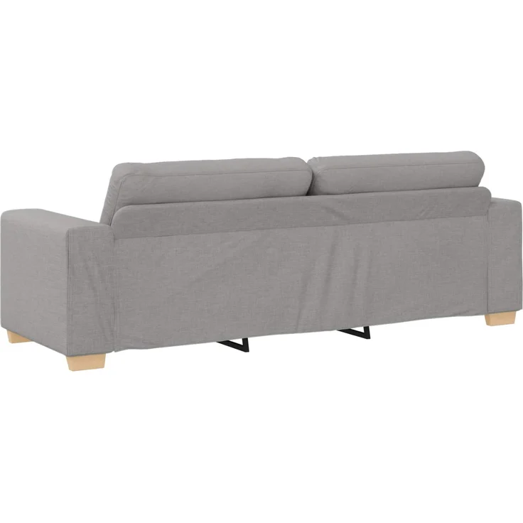 vidaXL | 3-Sitzer-Sofa | mit Kissen Wolkengrau Stoff 4105096 – Bild 4