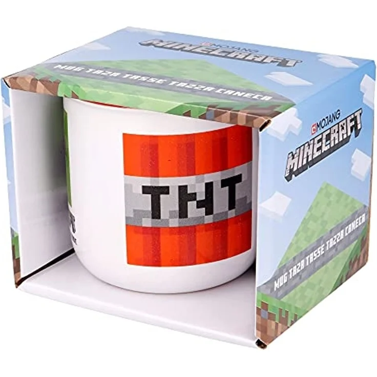 Minecraft TNT Becher Keramik Tasse Tee Kaffee Becher Pott im Geschenkkarton – Bild 3