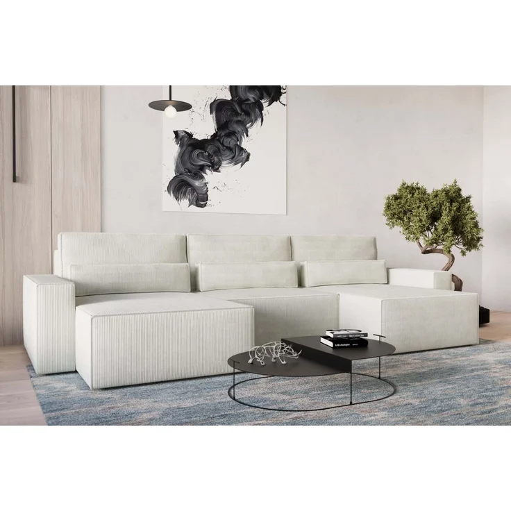 Wohnlandschaft Brazil Mini U-Form |Schlaffunktion |Bettkasten|Cord – Bild 4
