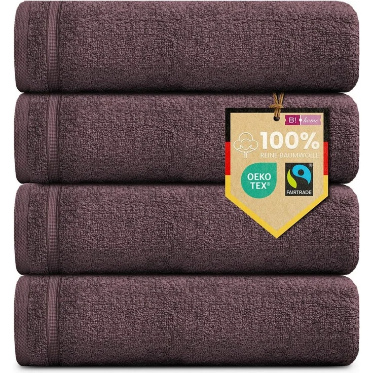 4er Set Gästehandtücher Plain bordeaux-rot 30x50 - Farbe: Bordeaux-Rot, Größe: 30x50 – Bild 1