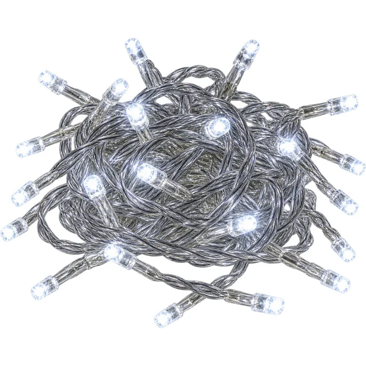 50er LED Lichterkette Lichtfarbe kaltweiß Innen Batterie – Bild 2