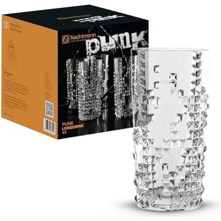 Nachtmann Longdrinkgläser Punk 390 ml 4er Set