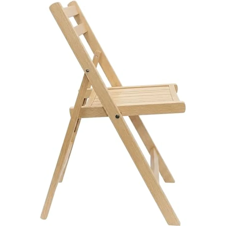 Spetebo Klappstuhl Klassischer Klappstuhl aus Holz belastbar bis 100 kg (79 x 59 cm, 1 St), Küchen Beistell Stuhl klappbar – Bild 7