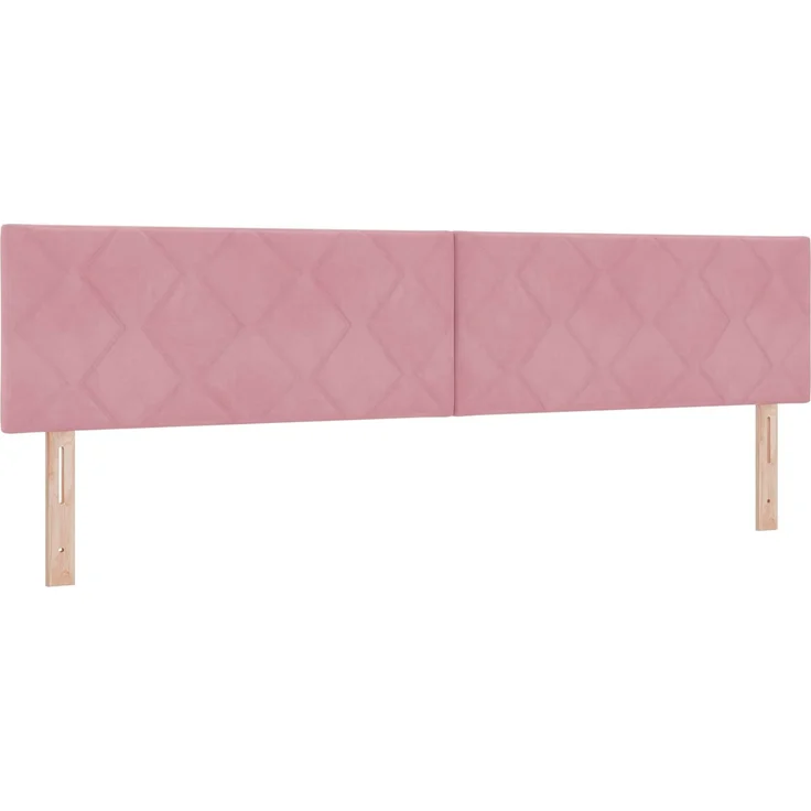 vidaXL Ottoman-Bett mit Matratze und LED Rosa 200 x 200 cm Samt 3457238 – Bild 5