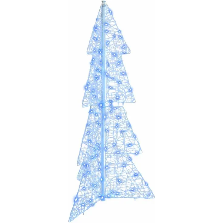vidaXL Weihnachtsbaum Blau 120 cm Acryl 100 LEDs 42019204 – Bild 2