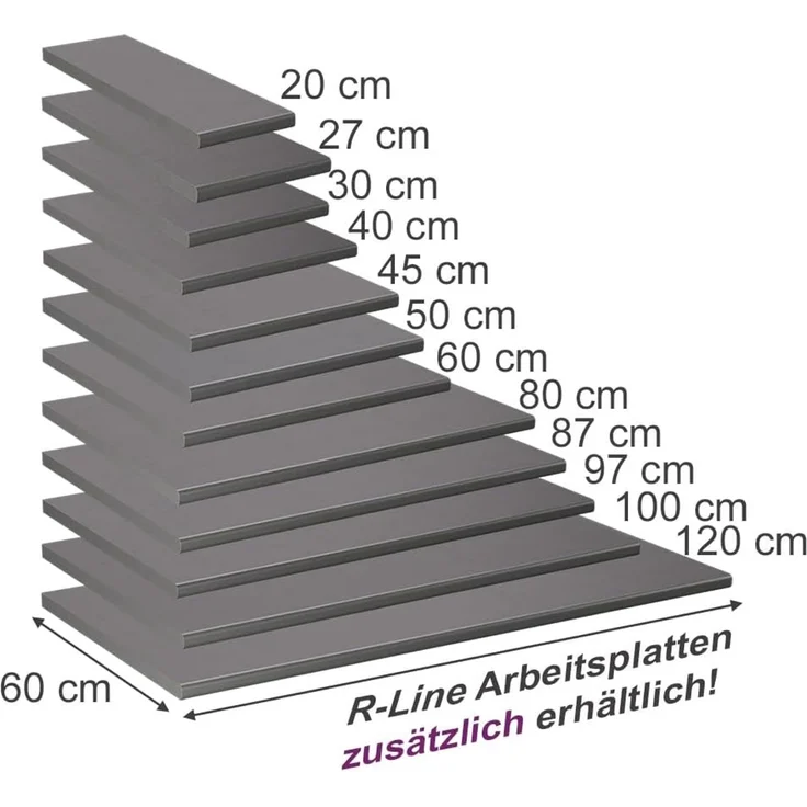 Küchenarbeitsplatte R-Line Platin 27 cm Vicco – Bild 3