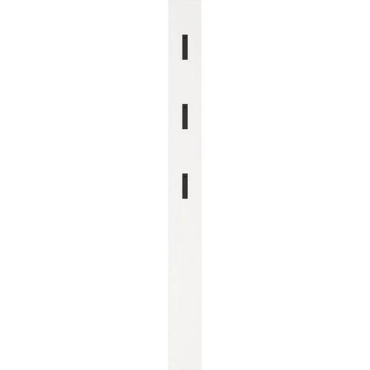 Germania Garderobenpaneel 3728-84, in Weiß, mit drei ausklappbaren Kleiderhaken aus Metall, 15 x 170 x 3 cm (BxHxT) – Bild 3