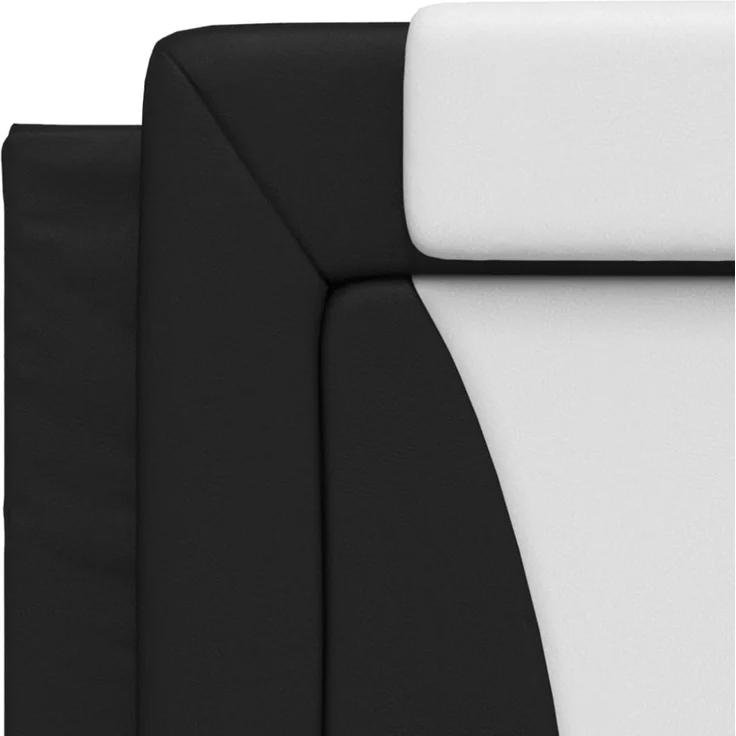 vidaXL Kopfteil-Kissen Schwarz und Weiß 90 cm Kunstleder 374772 – Bild 8