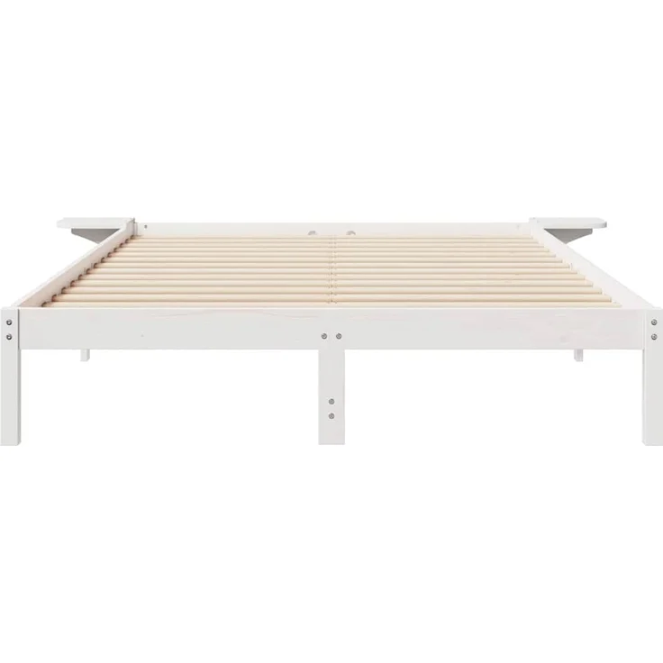 vidaXL Bettgestell mit Nachttischen Weiß 160 x 220 cm 873251 – Bild 4