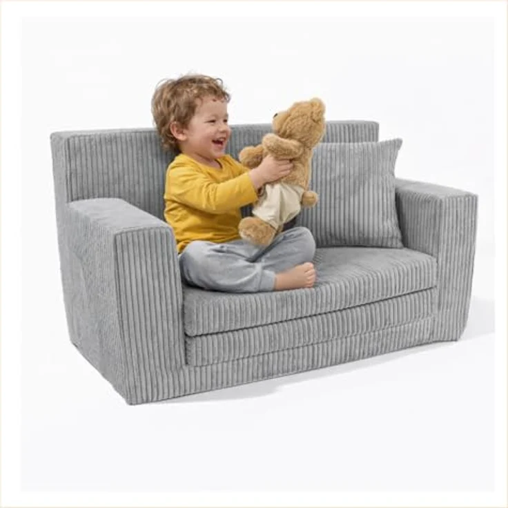 FORTISLINE Kindersofa aus Schaumstoff mit abnehmbarem Bezug Kinderzimmer – Bild 8