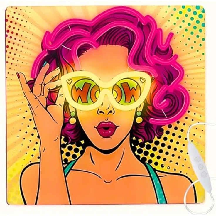 Forever Light LED Neon Art Wandkunst Wanddekoration Dekolicht Power Woman – Bild 1