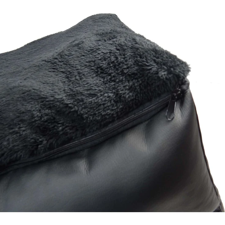 Extra pflegeleichter Hunde Leder Look Autositz - Verstärkter Autositz für kleine und mittlere Hunde - hochwertiger und wasserfester Hundeautositz für den Beifahrersitz im Auto (L-Größe, Schwarz) kompatibel für Renault Twingo III – Bild 5