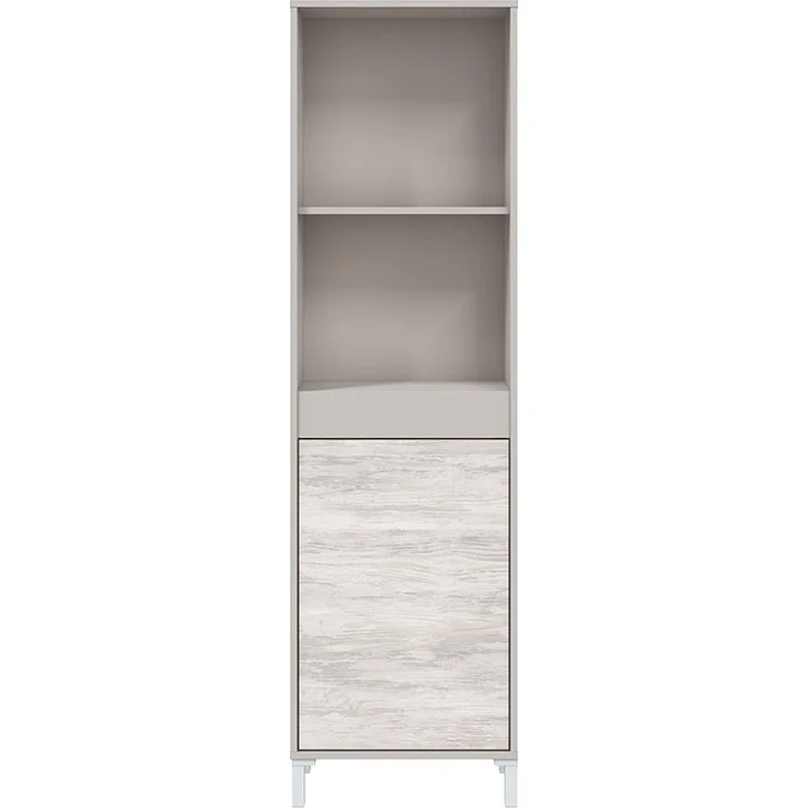 Wohnzimmer-Set >VANYA< (2-tlg.) in Kaschmir / Velho Weiß - 78x134x33 (BxHxT) – Bild 2