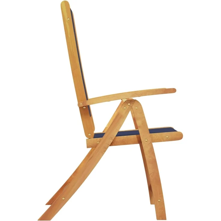 vidaXL Gartenstühle 2 Stk. Klappbar Massivholz Akazie und Textilene 4008422 – Bild 4