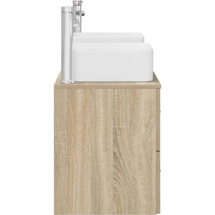 vidaXL Badezimmerschrank-Set 3 stk. Sonoma-Eiche 129 x 41 x 80 cm 3405821 – Bild 7