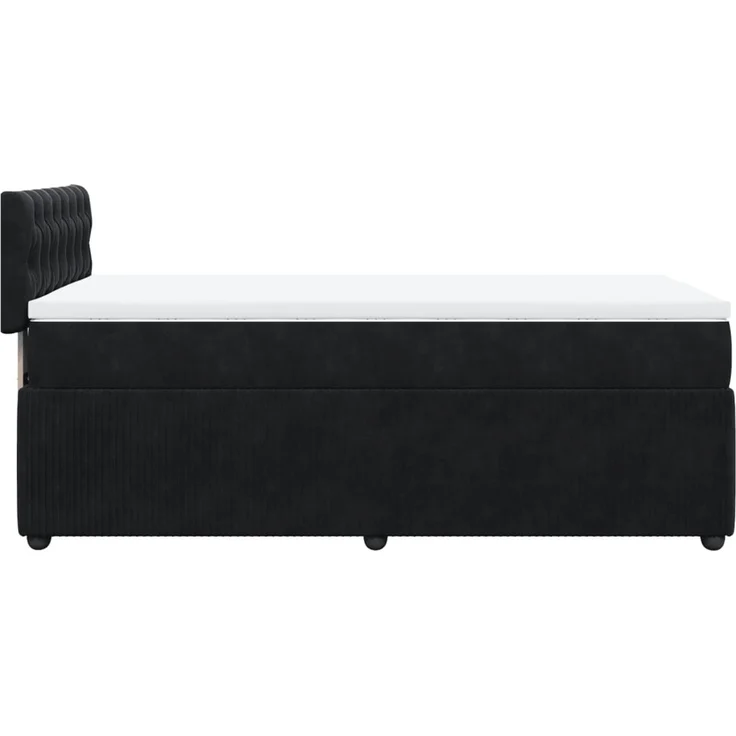 vidaXL Boxspringbett mit Matratze Schwarz 90x200 cm Samt 3287646 – Bild 9