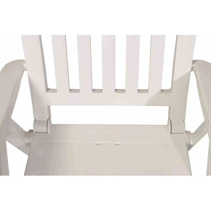 Sieger Palma Klappsessel klappbar, Vollkunststoff Weiß 62 x 105 x 67 cm – Bild 3