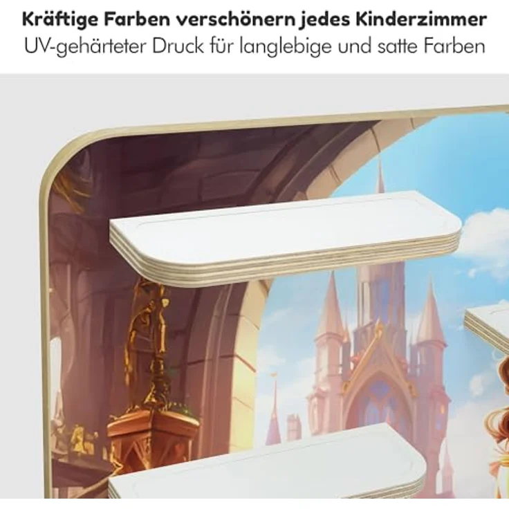 stadtecken Holzregal für Tonies & Toniebox – Musikbox Wandregal aus 10mm Holz – Platz für 35-50 Figuren mit Magnetfunktion – Handgefertigt – Zum Aufstellen oder Aufhängen (Sissi, Groß) – Bild 5