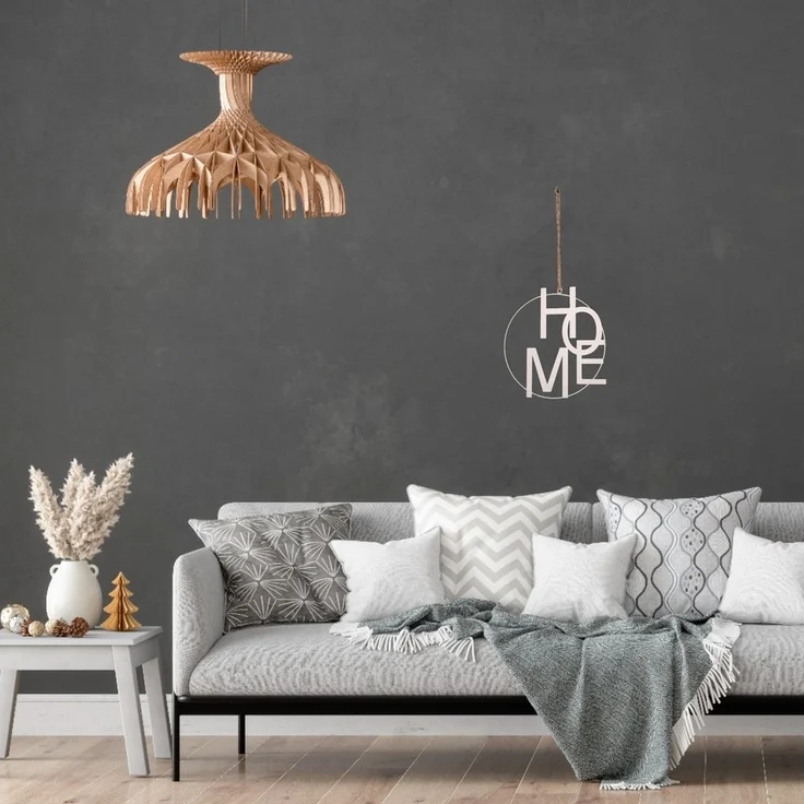 UNUS HOME Wanddekoobjekt Aufhänger HOME (25cm), Hängedeko Wanddeko Fensterdeko Hausdeko Flurdeko – Bild 2