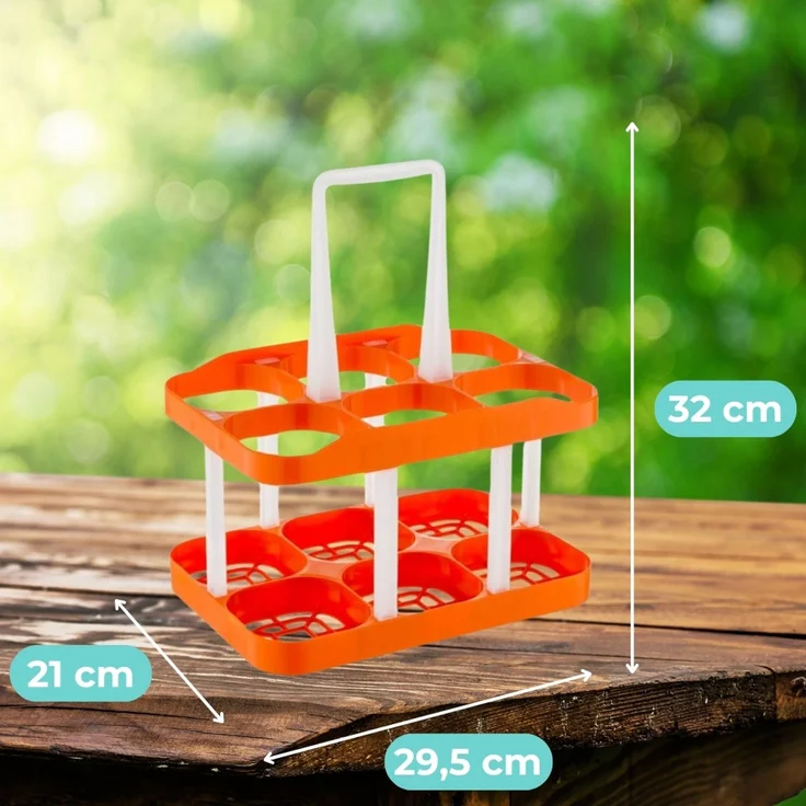 2er Set Flaschentasche Flaschenträger 6 Flaschen Flaschenkorb Flaschensammler Flaschenaufbewahrung Flaschenkörbe & -Träger Flaschen Aufbewahrung – Bild 2