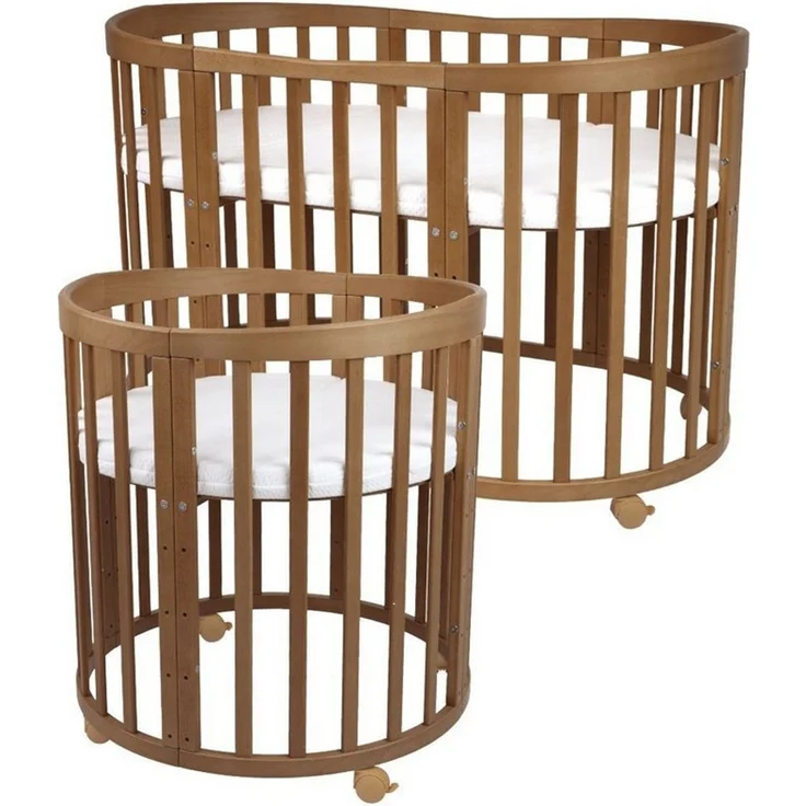 Waldin Ovales Kombibett 7-in-1 – inkl. Matratze – - Material: massiv Buchenholz - Babypark. de – Bild 3
