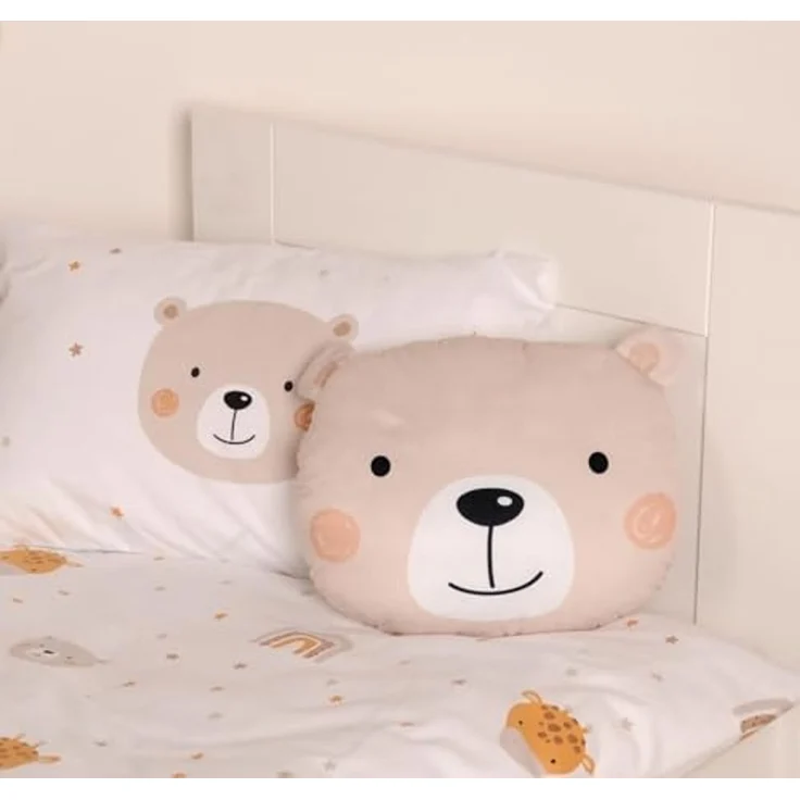 Herding Young Collection Dekokissen Little Bear Formkissen Gr. ca. 36x33 cm / soft velboa Dekokissen, kinder kissen Baby deko Kissen – Bild 4