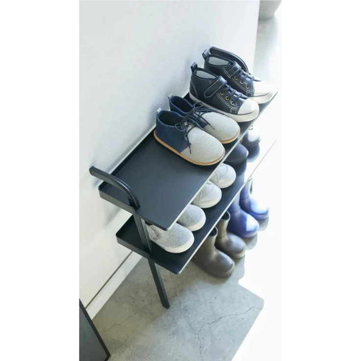 Yamazaki Schuhregal für Kinder aus schwarzem Metall - Schwarz – Bild 6