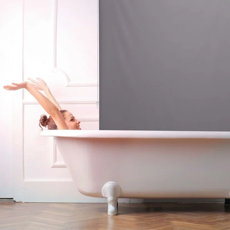 Relaxdays Duschrollo grau – Bild 2