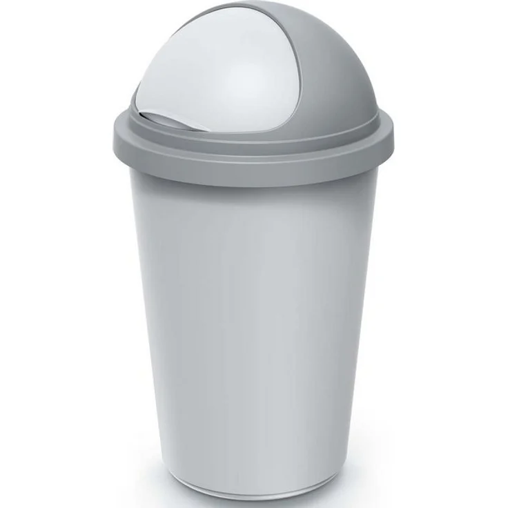 monzana Mülleimer, Küche 50L mit Schiebedeckel 100% Recycelter Kunststoff Abfalleimer – Bild 2