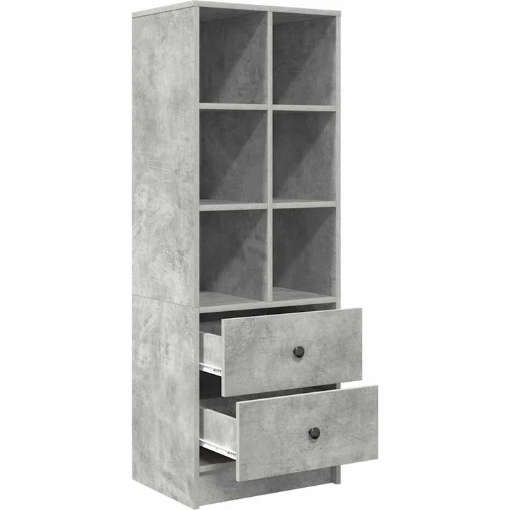 vidaXL Highboard mit Schubladen Beton Grau 45,5 x 34 x 127 cm 869365 – Bild 4