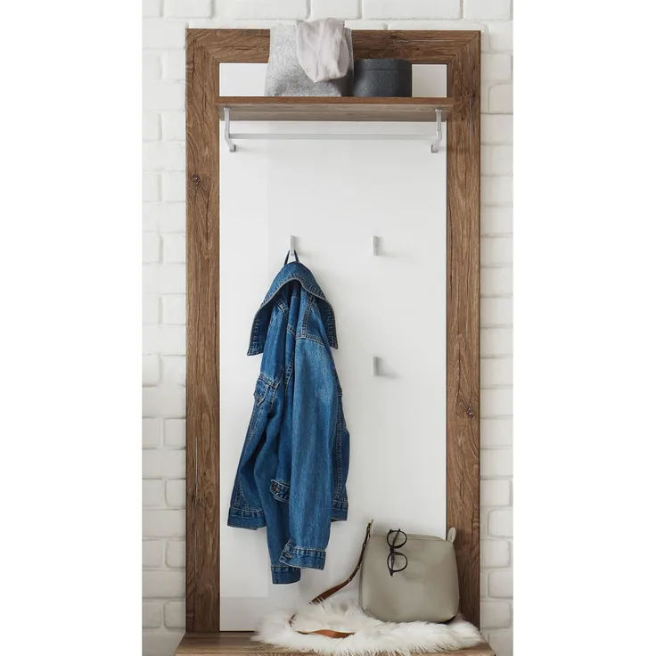 Garderobenpaneel >Nigrita< in Flagstaff Oak - 70x143x30cm (BxHxT)