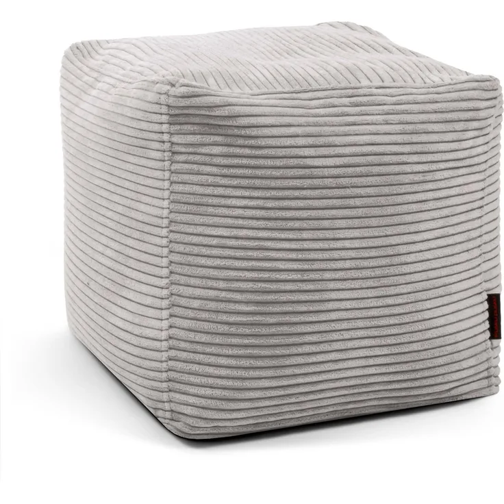 Sitzsack ‘Pouf Up!‘, Bezugstoff - Waves, 100% Polyester, White Grey, 40x45x45 cm cm.
