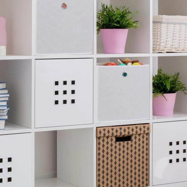 Weiße Aufbewahrungsbox im 4er Set 10047014 – Bild 2