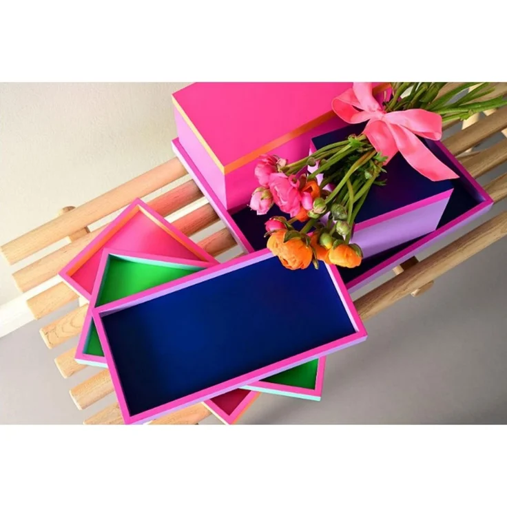 Giftcompany Aufbewahrungsbox Aufbewahrungsbox Neo Quadratisch Dunkelblau Lila (13 x 13 x 13 cm) – Bild 4