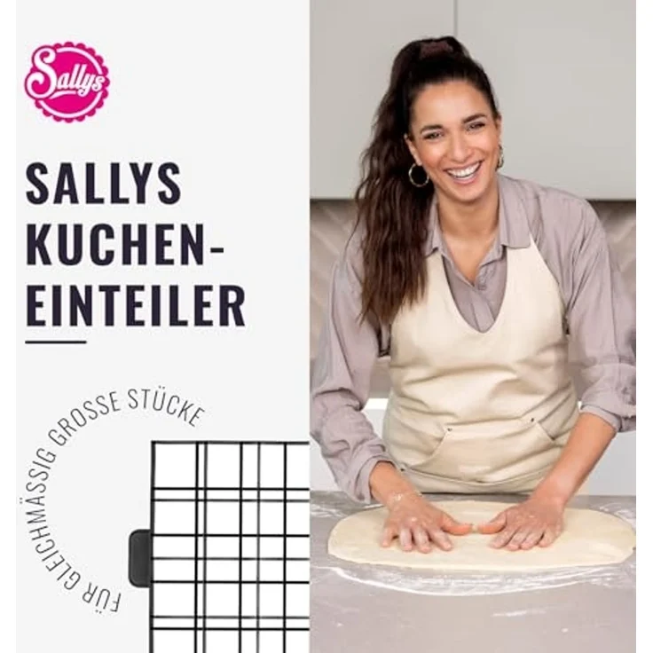 Sallys Tortenbodenteiler Sallys Kucheneinteiler 20/30 Stücke, Ergonomischer Griff – Bild 2