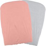 Domiva Set mit 2 Bezügen für Wickelunterlage, Pfirsich/Perle, Orange, 2 Stück