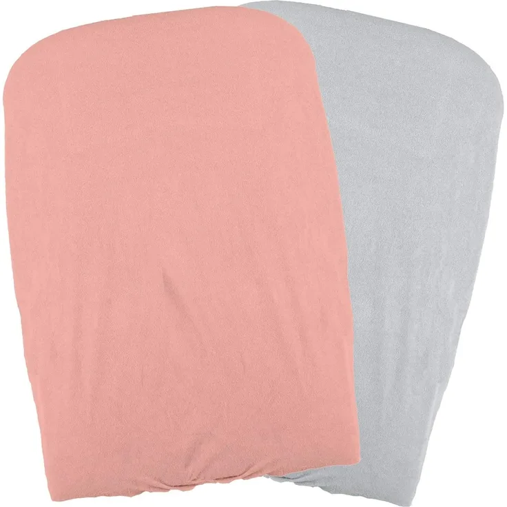 Domiva Set mit 2 Bezügen für Wickelunterlage, Pfirsich/Perle, Orange, 2 Stück