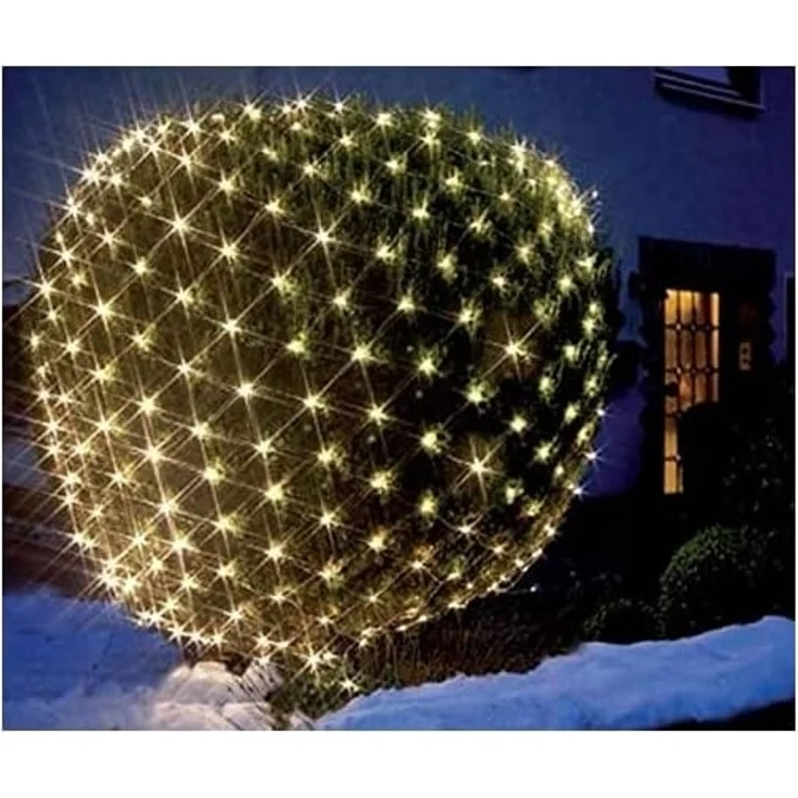 Star-Max LED-Lichternetz 02886T LED Pavillon-Lichternetz 3x3m 200er warmweiß-grün außen Timer – Bild 2