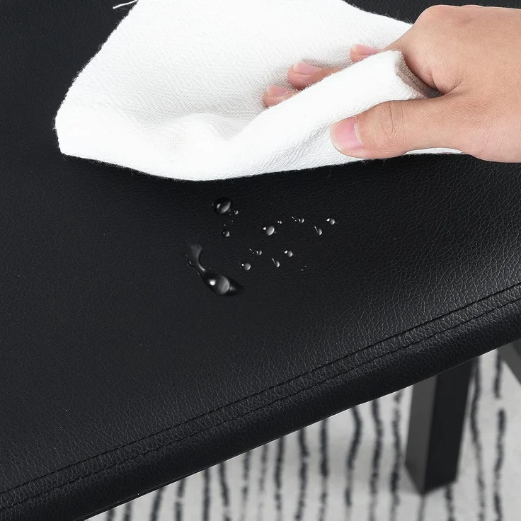 HOOBRO 2er Set Barhocker, Hocker gepolstert, Barstuhl für die Küche, Barhocker Ohne Lehne, 61 cm hoch, für Hausbar, Esszimmer, einfacher Aufbau, Schwarz EBB01MD01 – Bild 6