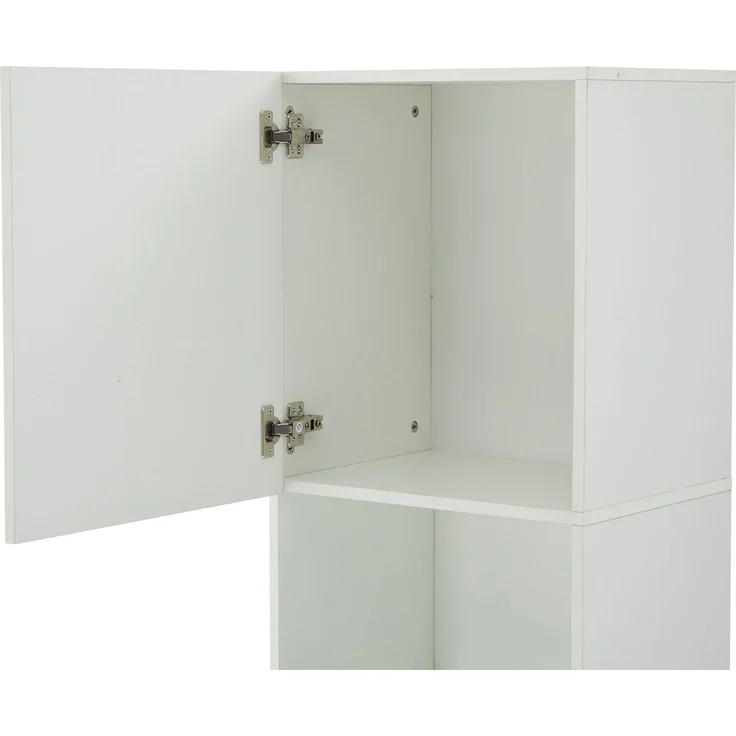 DESVIAE Vitrine mit LED-Beleuchtung und Glasboden, 45x160x35 cm, Spanplatte, Weiß Hochglanz – Bild 9
