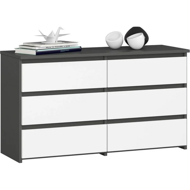 Raumhirsch Furniture Kommode Elegante Kommode in graphitgrau - Praktisches Sideboard - 6 Schubladen, (viele Farbvarianten - Maße: 100 x 57 x 35 cm) - Hochwertig & stabil – Bild 5