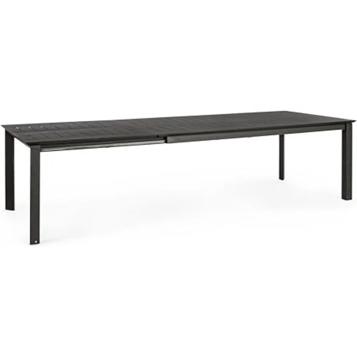 Gartentisch Ronoko aus Aluminium, ausziehbar und modern, anthrazit, ideal für 8–10 Personen – Bild 1