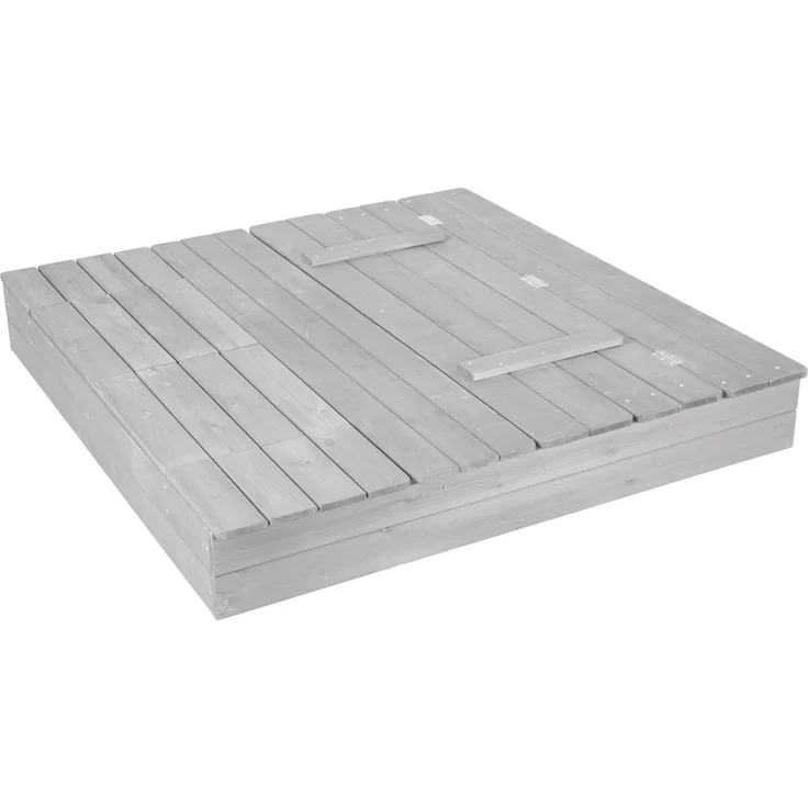 roba Sandkasten - aufklappbare Sitzbank - 2 Spielwannen - 4 abnehmbare Sitzplatten - wetterfest - Grau – Bild 3