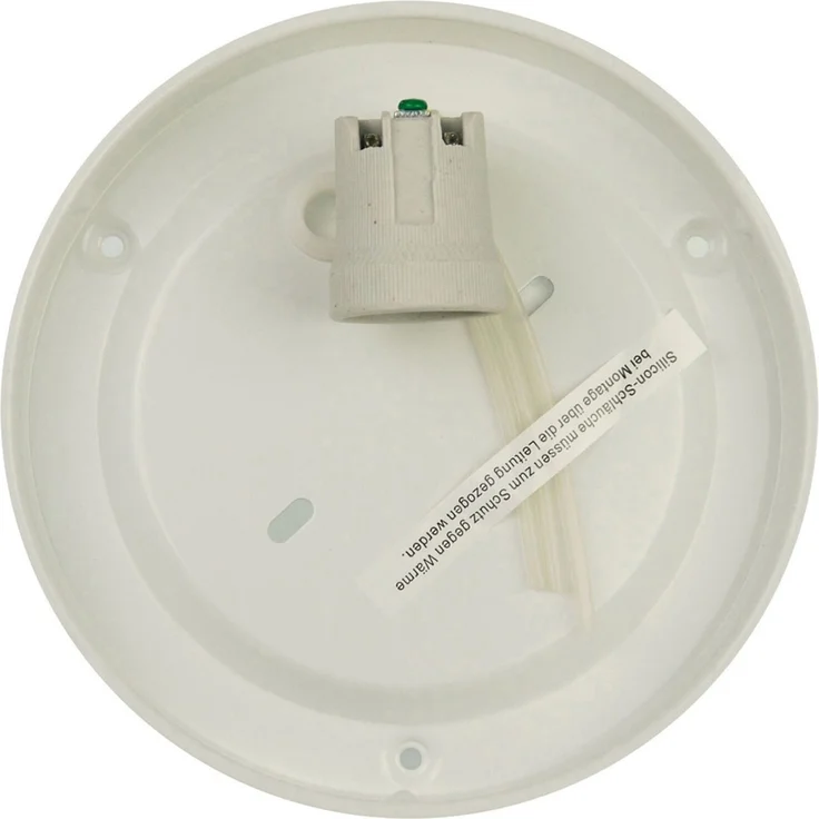 Deckenleuchte / Deckenschale rund, Glas Weiß mit Klarrand, Ø 25cm – Bild 2
