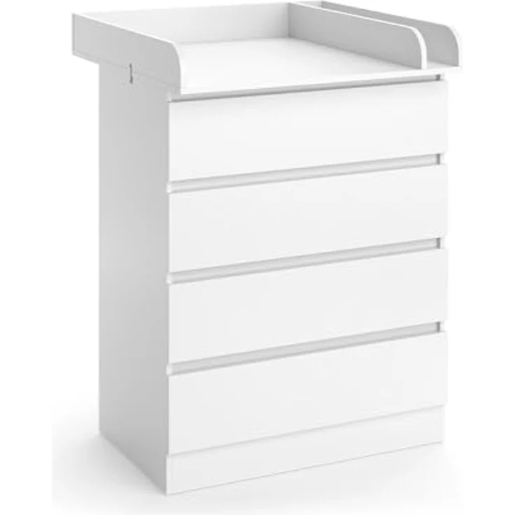 Wickelkommode Emmi Weiß 80x111.6 cm mit 4 Schubladen Vitalispa – Bild 3