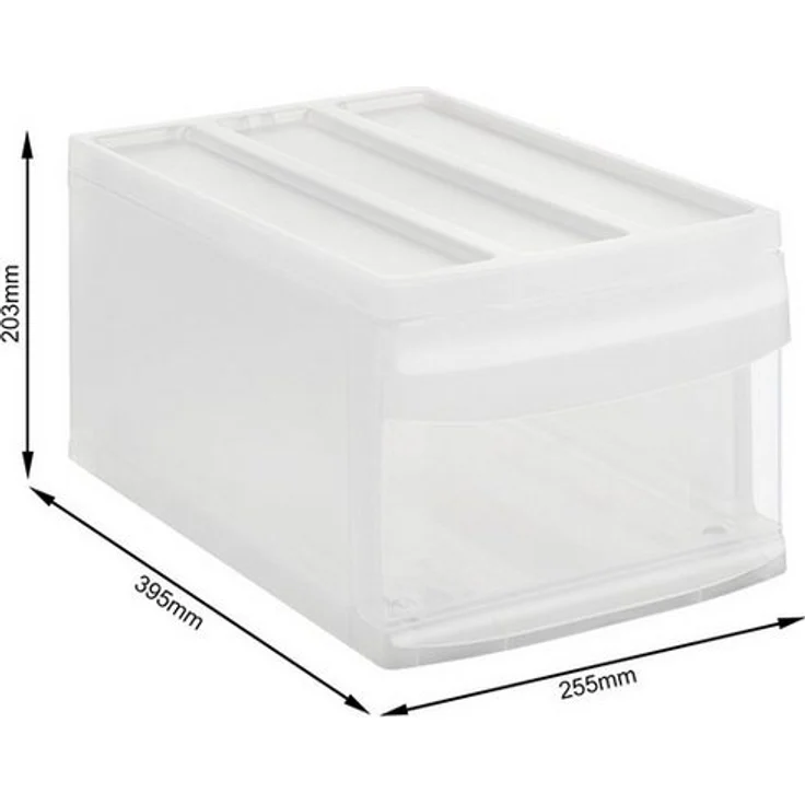 ROTHO Schubladenbox Stapelbare Schublade 10l mit Gummifüsschen – Bild 3