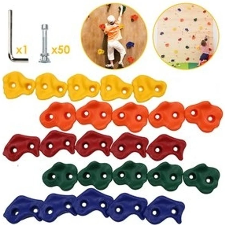 Clanmacy Klettergriff Klettergriffe für Spielturm Kletterwand Klettersteine Boulderwand (20-St) – Bild 6
